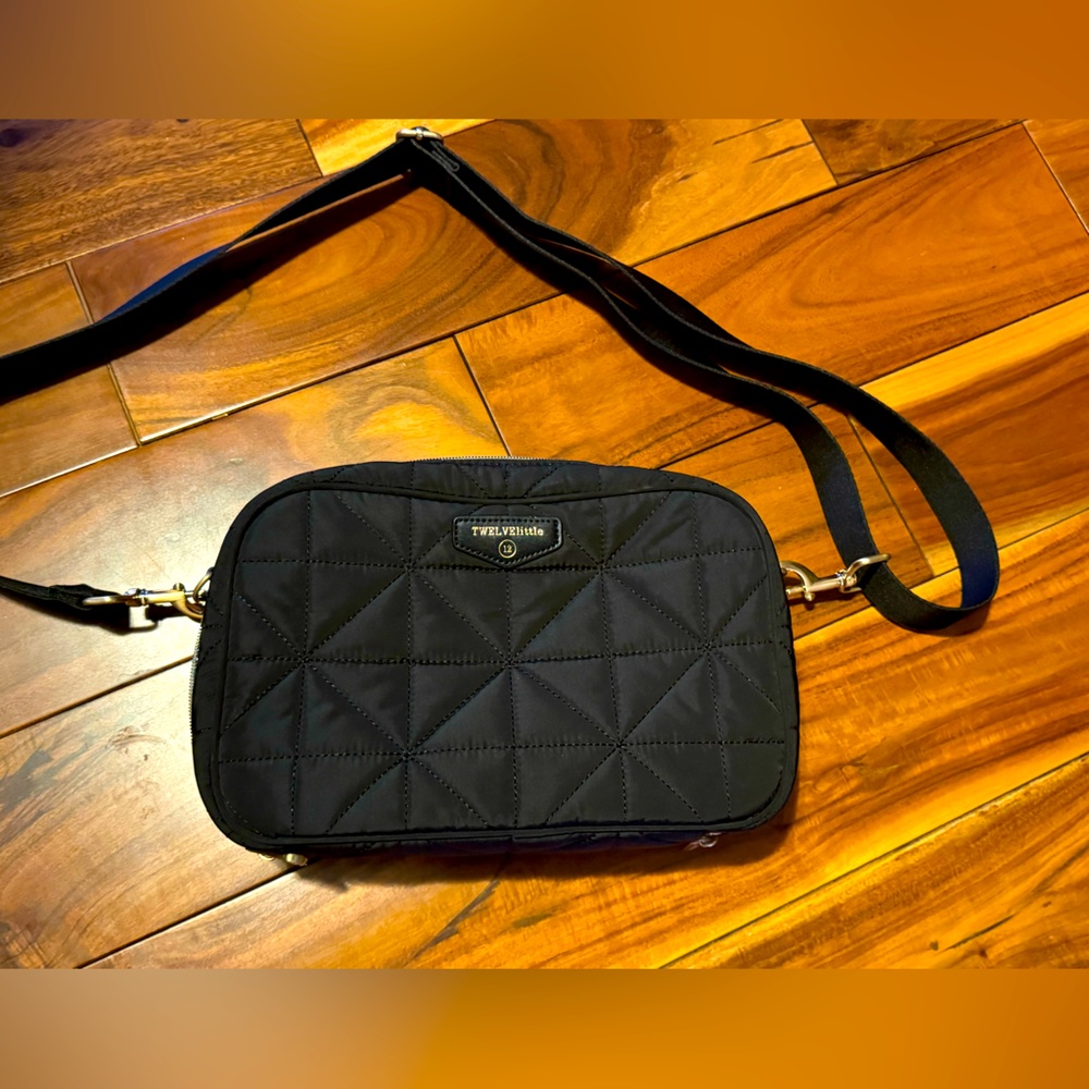 Black Quilted Kids Crossbody Bag